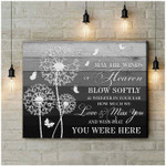 Dandelion Gift Butterfly Memorial Canvas Wish That You Were Here Sympathy Sign - Sympathy Gifts - Spreadstore