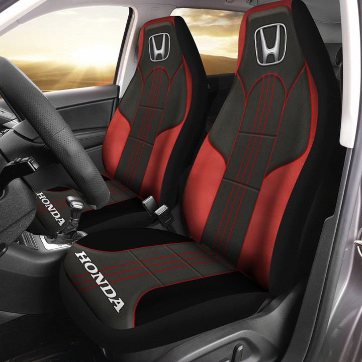 Honda Black Red Car Seat Covers1