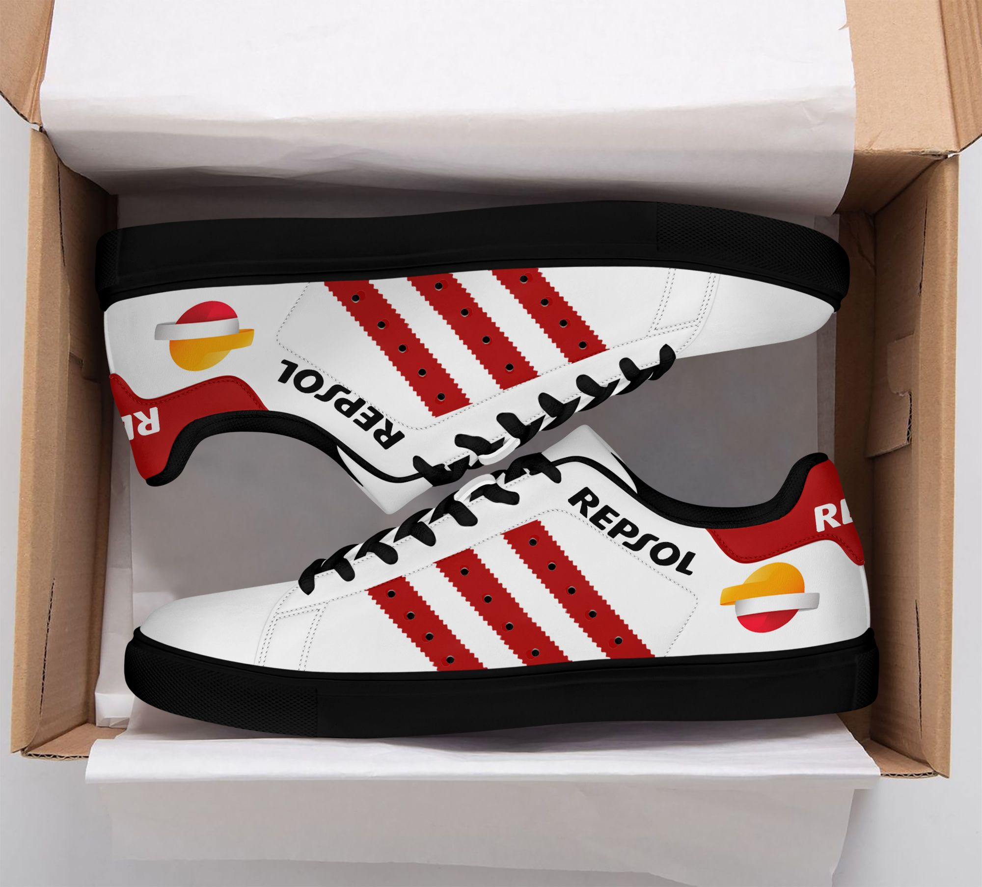 Honda Repsol Red White Adidas Stan Smith low top shoes1