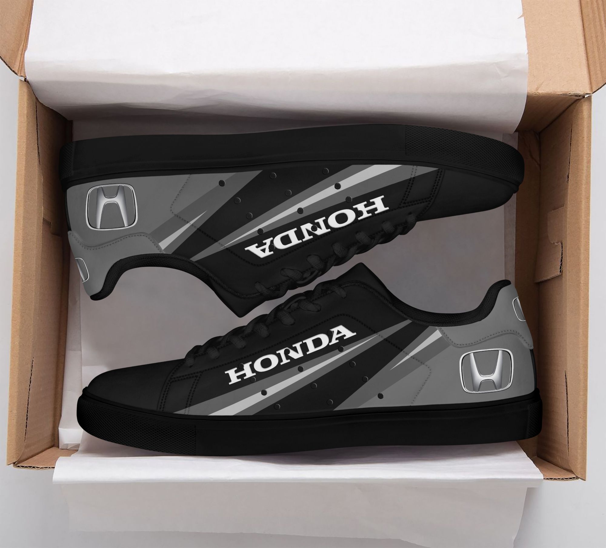 Honda Smoke Grey Black Adidas Stan Smith low top shoes2