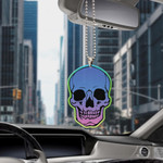 Neon Bright Human Skulls And Star Car Hanging Ornament