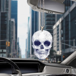 Human Skulls And Geometric Shapes And Optical Effects Car Hanging Ornament