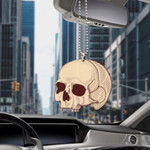 Human Skulls And Colorful Flowers Car Hanging Ornament