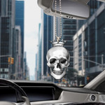 Human Skull In Crown With A Wreath Of Roses Car Hanging Ornament