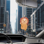 Car Hanging Ornament Cute Lion Cubs On Beige Background