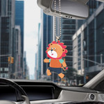 Car Hanging Ornament Cute Funny Lion Playing Football
