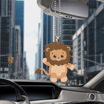 Car Hanging Ornament Baby Cute Lion With Crescent Moon And Donut
