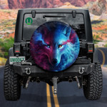 Galaxy Red And Blue Eye Of The Wolf Spare Tire Cover Car Accessories