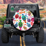 Sweet Candy Human Skull Bullet And Bombs Spare Tire Cover Car Accessories