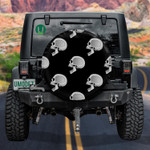 Stylish Volumetric Human Skull With Ppen Mouth Bared Teeth Spare Tire Cover Car Accessories