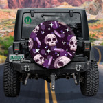 Human Skulls With Amethysts And Stars Spare Tire Cover Car Accessories
