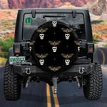 Human Skulls And Death Head Hawkmoth Butterflies Spare Tire Cover Car Accessories
