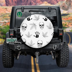 Human Skull With Marijuana Leaves And Hands Spare Tire Cover Car Accessories