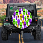 Funny Of Fluor Human Sulls In Comic Style Spare Tire Cover Car Accessories