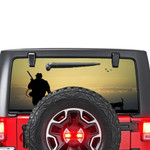 Gift For Hunting Lovers Hunters Silhouette Rear Window Decal