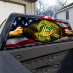 Bluegill Fishing Hands Hold The Flag Rear Window Decal