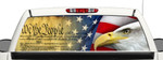 Gun Rights Truck American Flag Eagle Rear Window Decal
