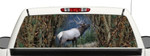 Camo Elk Hunting In Dark Forest Design Rear Window Decal