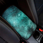 Teal Stardust Galaxy Space Print Car Center Console Cover