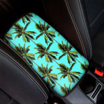 Tropical Palm Tree Pattern Print Car Center Console Cover