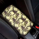 Vintage Palm Tree Pattern Print Car Center Console Cover