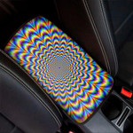 Psychedelic Wave Optical Illusion Car Center Console Cover