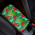 Pineapple Hibiscus Hawaii Pattern Print Car Center Console Cover