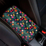 Tropical Flowers Hawaii Pattern Print Car Center Console Cover