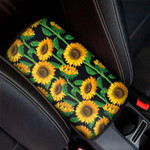 Sunflower Pattern Print Car Center Console Cover
