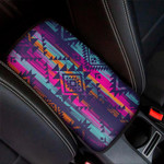 Native Tribal Aztec Pattern Print Car Center Console Cover