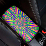 Vibrant Psychedelic Optical Illusion Car Center Console Cover