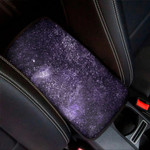 Dark Purple Cosmos Galaxy Space Print Car Center Console Cover