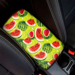 Lime Green Watermelon Pattern Print Car Center Console Cover