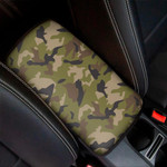 Desert Green Camouflage Print Car Center Console Cover