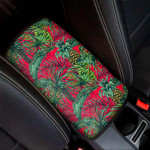 Pineapple Leaves Hawaii Pattern Print Car Center Console Cover