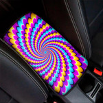 Spiral Colors Moving Optical Illusion Car Center Console Cover