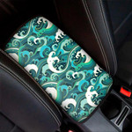 Deep Sea Wave Surfing Pattern Print Car Center Console Cover