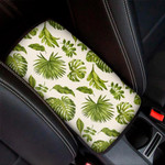 Light Tropical Leaf Pattern Print Car Center Console Cover