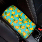 Tropical Banana Leaf Pattern Print Car Center Console Cover