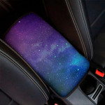 Purple Turquoise Galaxy Space Print Car Center Console Cover