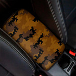 Dark Brown Camouflage Print Car Center Console Cover