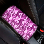 Pink Camouflage Print Car Center Console Cover