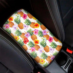 Hawaii Hibiscus Pineapple Pattern Print Car Center Console Cover