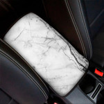 Grey Marble Texture Print Car Center Console Cover