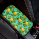 Palm Leaf Pineapple Pattern Print Car Center Console Cover