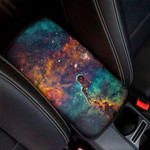 Teal Orange Universe Galaxy Space Print Car Center Console Cover