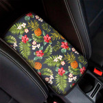 Tropical Hawaii Pineapple Pattern Print Car Center Console Cover