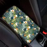 Summer Hawaiian Leaves Pattern Print Car Center Console Cover