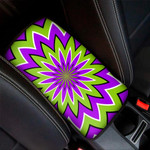 Green Flower Moving Optical Illusion Car Center Console Cover