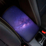 Dark Purple Milky Way Galaxy Space Print Car Center Console Cover